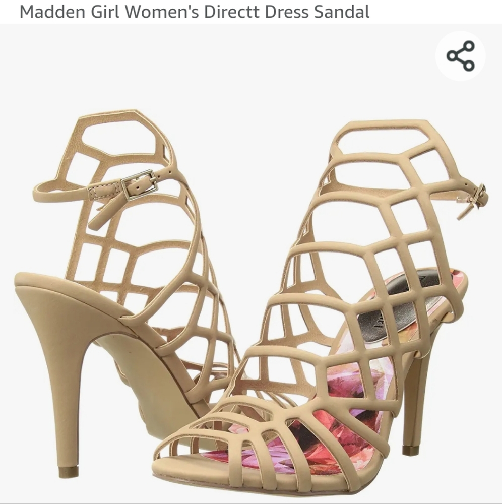 Madden Girl caged nude sandal